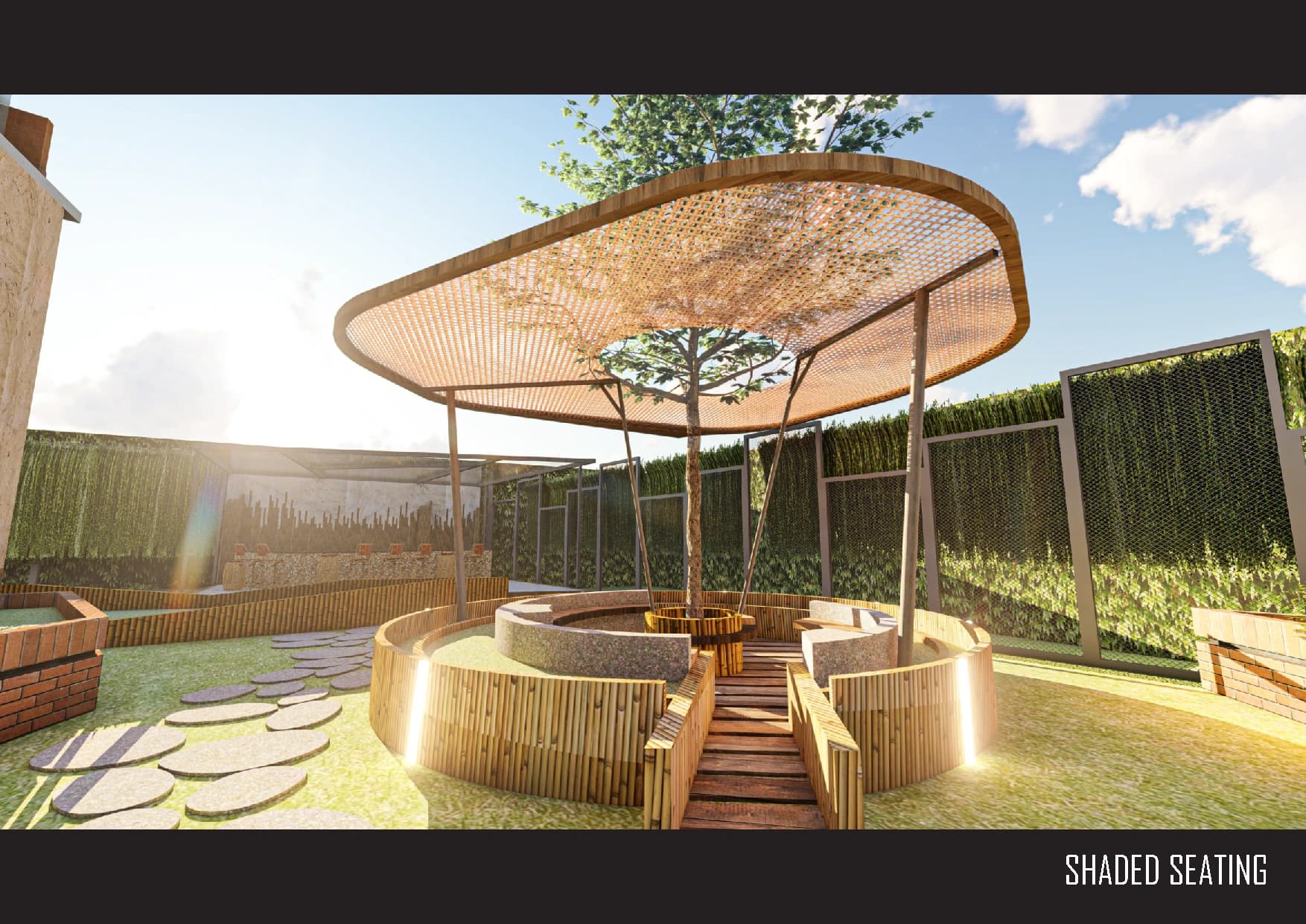 Restaurant Outside Shaded Seating View